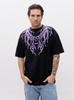 T-shirt da uomo Point X Storm Fluorescente Oversize Nero/Viola M