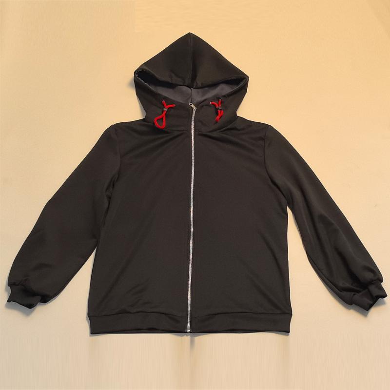 Set Costume Cosplay Yuji Itadori con Parrucca Giacca Nera Felpa Uniforme Anime Abbigliamento Sportivo Halloween Unisex