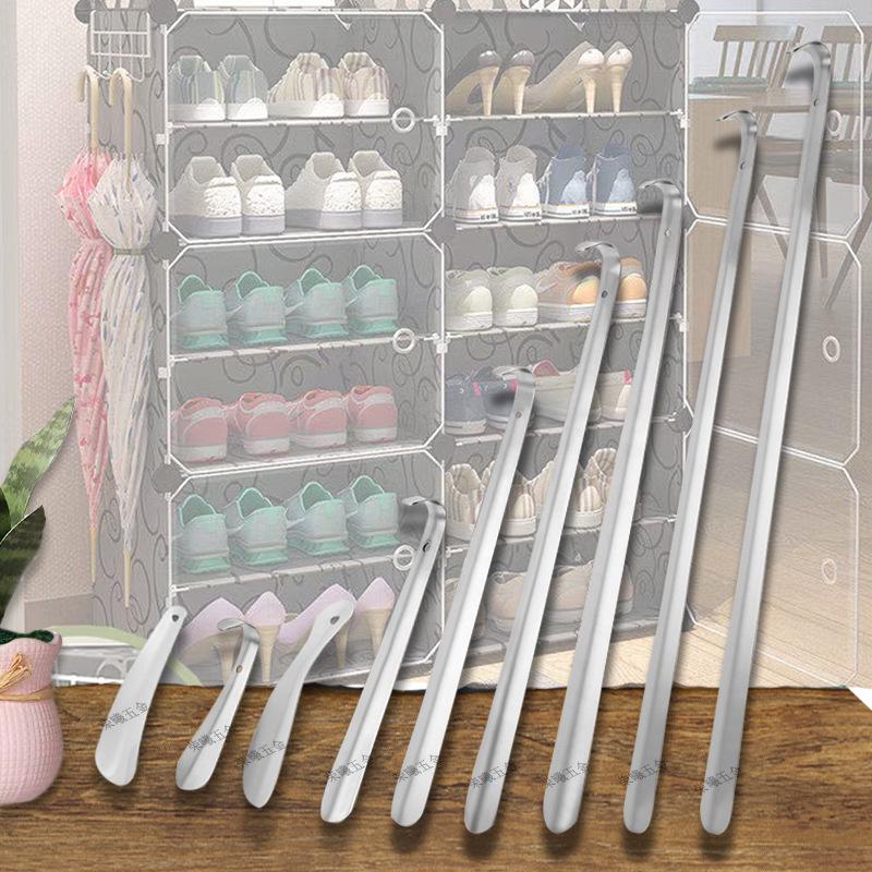 Stainless Steel Shoehorn - Easy Slip-On for Home, Pregnancy, and Limited Mobility, No Bend Required.