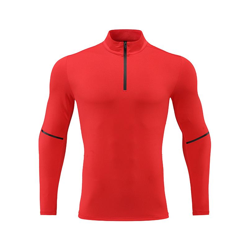 Men's Spring Quick Dry Long Sleeve Half-Zip Fitness Running Shirt