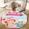 1pc Strawberry Princess3 Design Printed Area Round Carpet for Bedroom Living Room Home Decor Rugs Mat Non Slip Mat Rug for Bedside