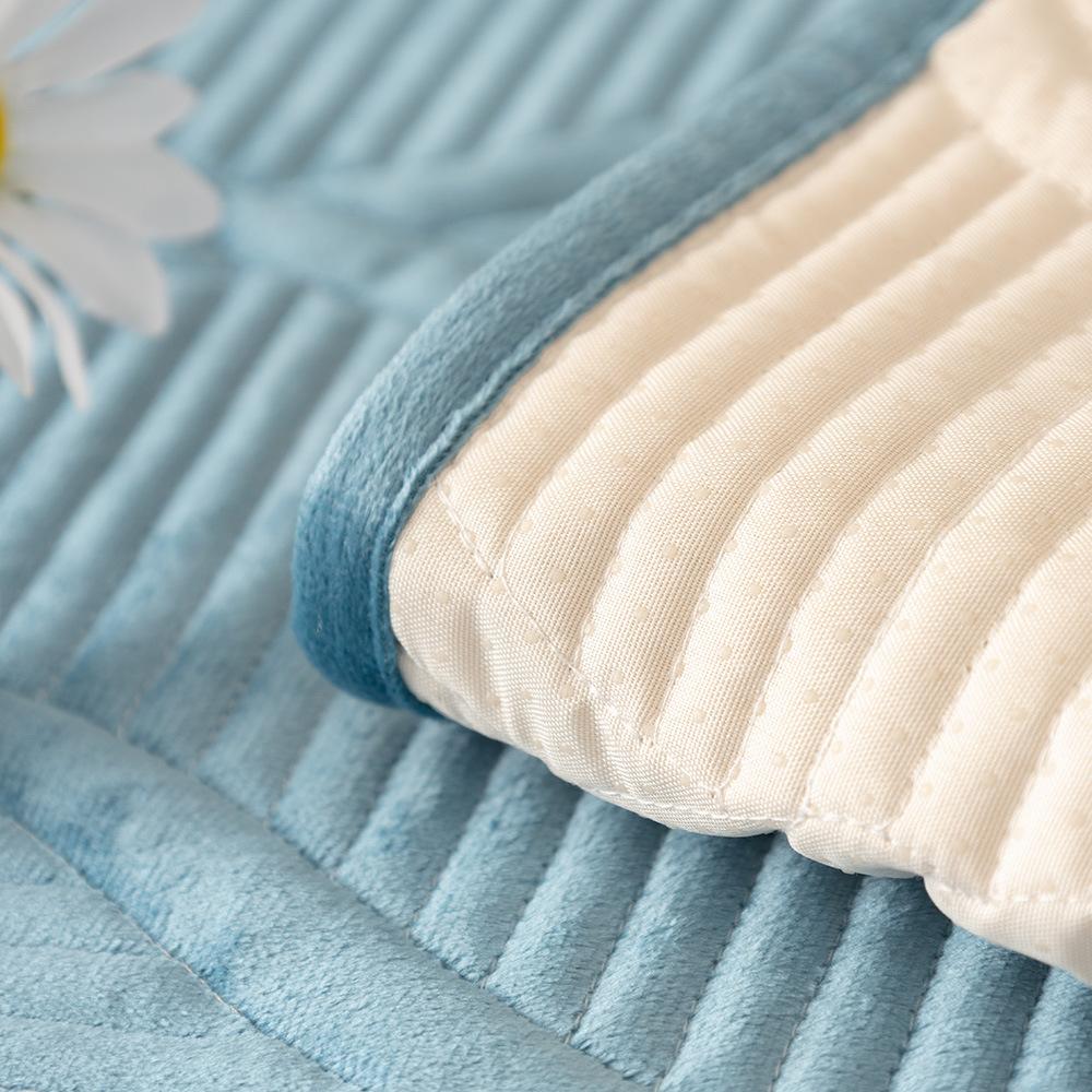 Autumn and Winter Embroidery Sofa Cushion Plush Solid Color Sofa Towel Modern Minimalist Backrest Armrest Cushion Covers