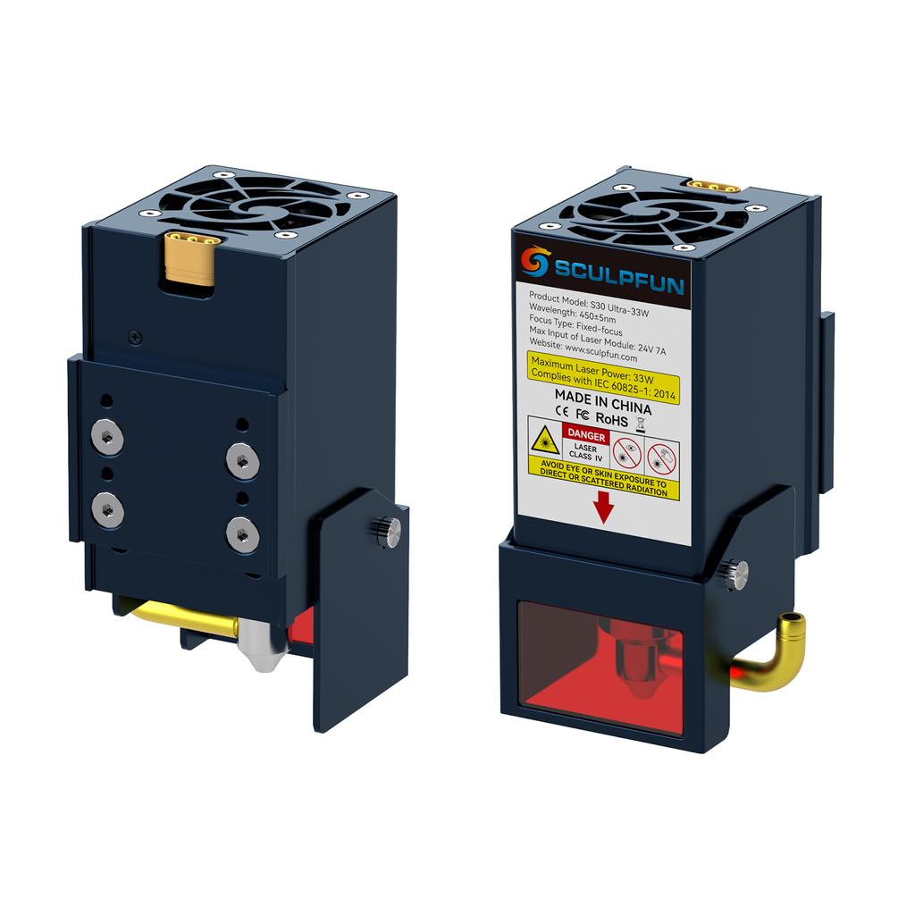 Original SCULPFUN 33W Laser Module Kit with 32-bit Motherboard High-speed Air Assist Pump and XY