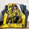 Coperta in Pile con Stampa Collage Squadra Borussia Dortmund Morbida Calda Coperta da Lanciare Divano Letto Arredamento per la Casa Per i Fan del Calcio