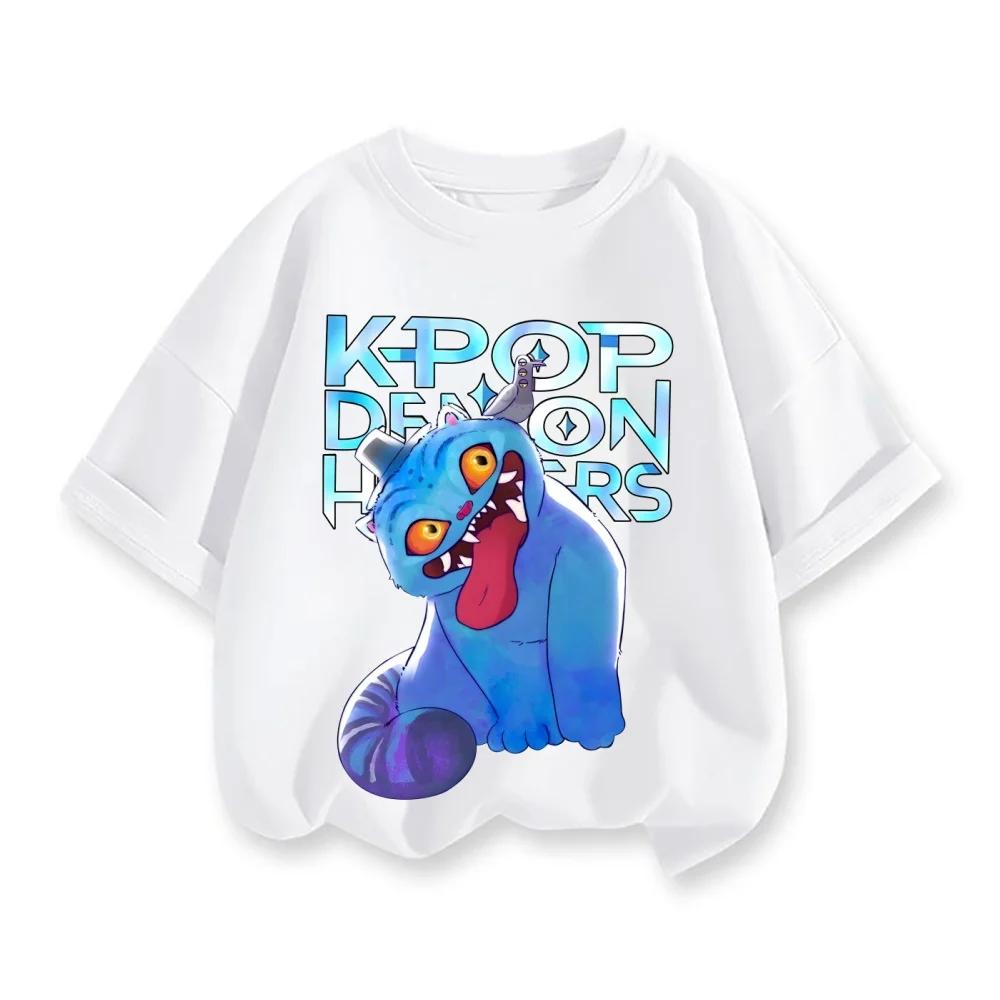 KPop Demon Hunters T-shirt Zomer Korte Mouw T-shirt voor Casual Los Meisje Jongen Grafisch Bedrukte Tops