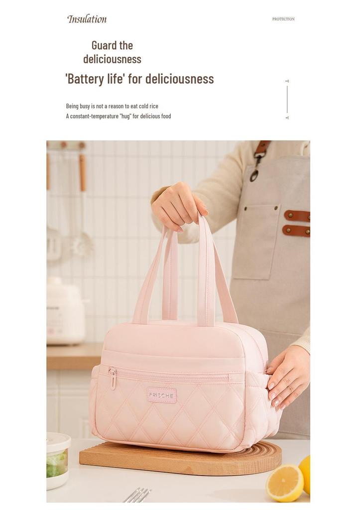 Insulated Portable Bento Lunch Bag for Office & Students