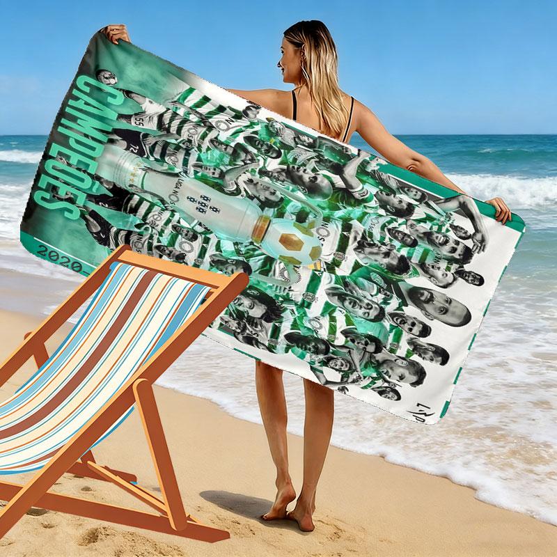 Sporting CP Print Strandtuch, Großes Weiches Schnelltrocknendes Handtuch für Strand Camping Schwimmen