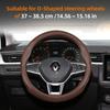 ZKMD1 Suitable for Renault Ultra-Thin Breathable Leather Steering Wheel Cover Suitable for Megane 3 2 4 Clio4 5 Captur Trafic