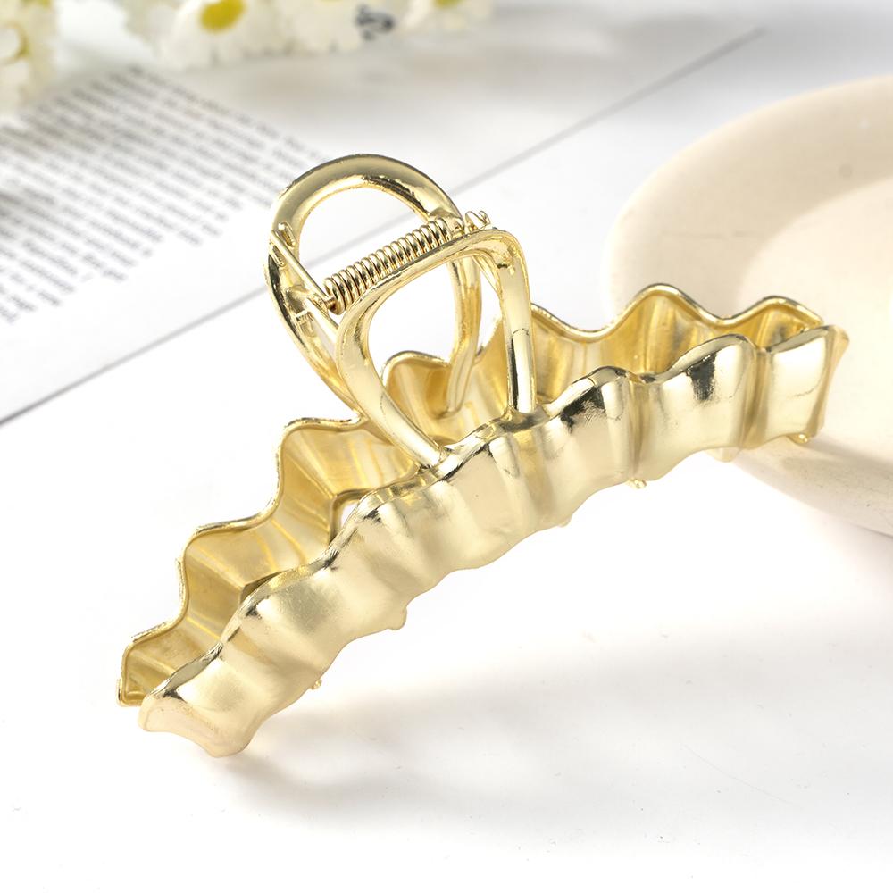 

Новая Мода Металлические Заколки Зажимы для Волос Волнистые Заколки-крабы Заколки для Хвоста Аксессуары для Волос для Простых Женских Головных Уборов