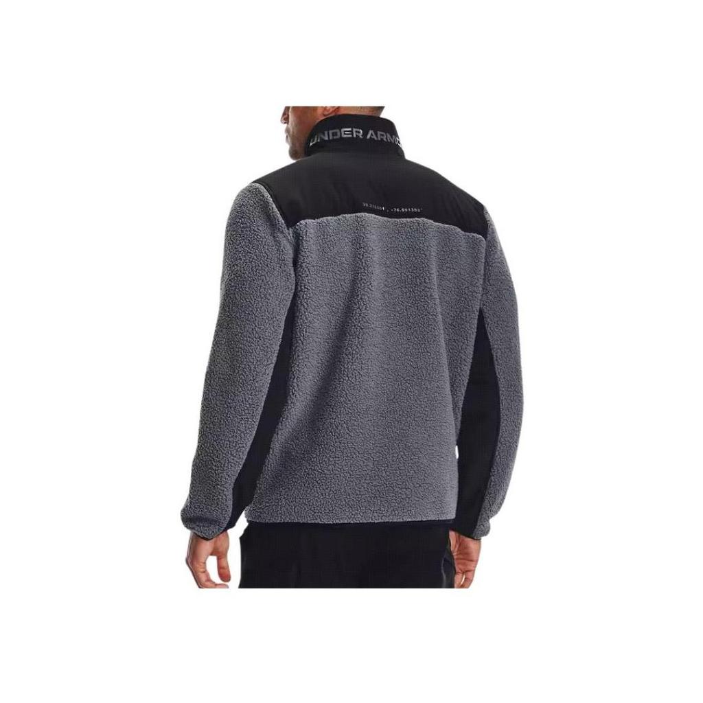 Under Armour Legacy Sherpa Training Color Block Jacket Men Gray 1357474-012