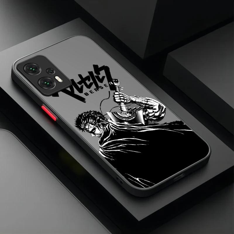 Matte Case for Xiaomi Poco X7 X6 X5 X3 X4 GT F6 F5 M8 M6 Pro 4G 5G F4 F3 M7 M5S C75 C65 C55 C71 C61 Berserk Comics Anime Cover