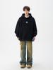 Unisex Heavyweight Embroidered Retro Hoodie - Autumn Casual Sporty High Street Jacket