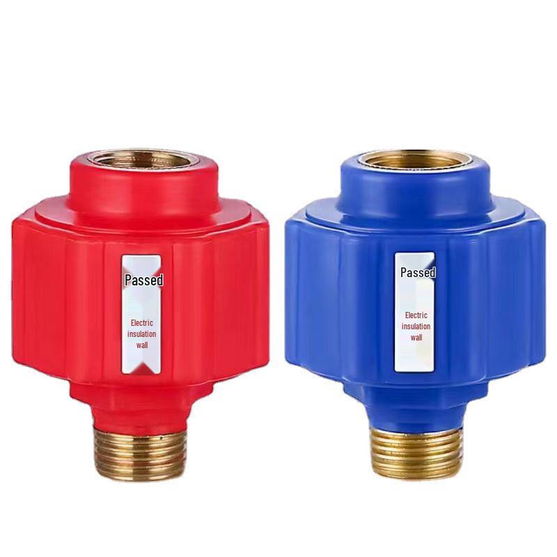 Red & Blue Brass Electric Water Heater with Anti-Leakage and Isolation Wall Accessories