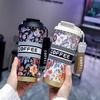 Internet Celebrity Stainless Steel Lily of the Valley Cup Portable Cup Cover Milk Tea Cup Matching Water Cup Anti-scalding