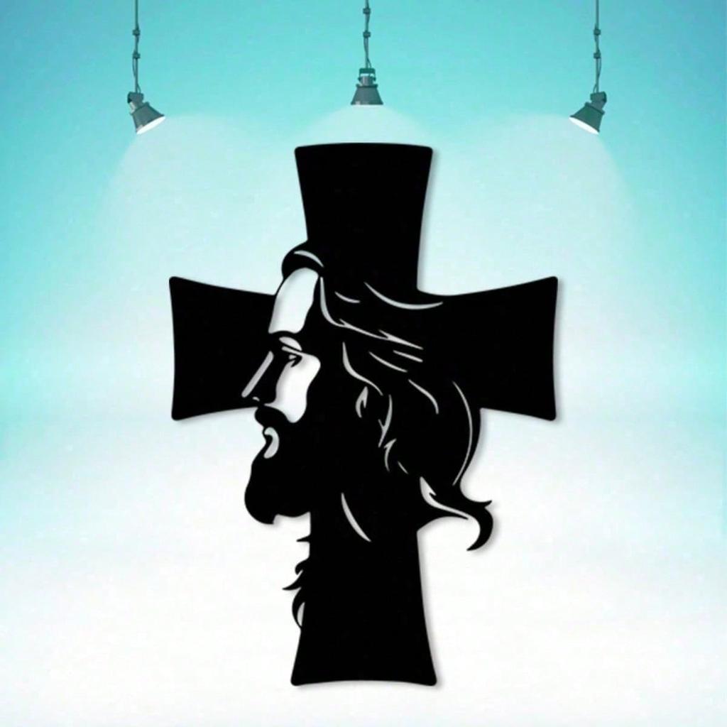 Metal Wall Cross Decor Vintage Jesus Christian Gift for Church Home Rustproof Iron Christmas Religious Ornament