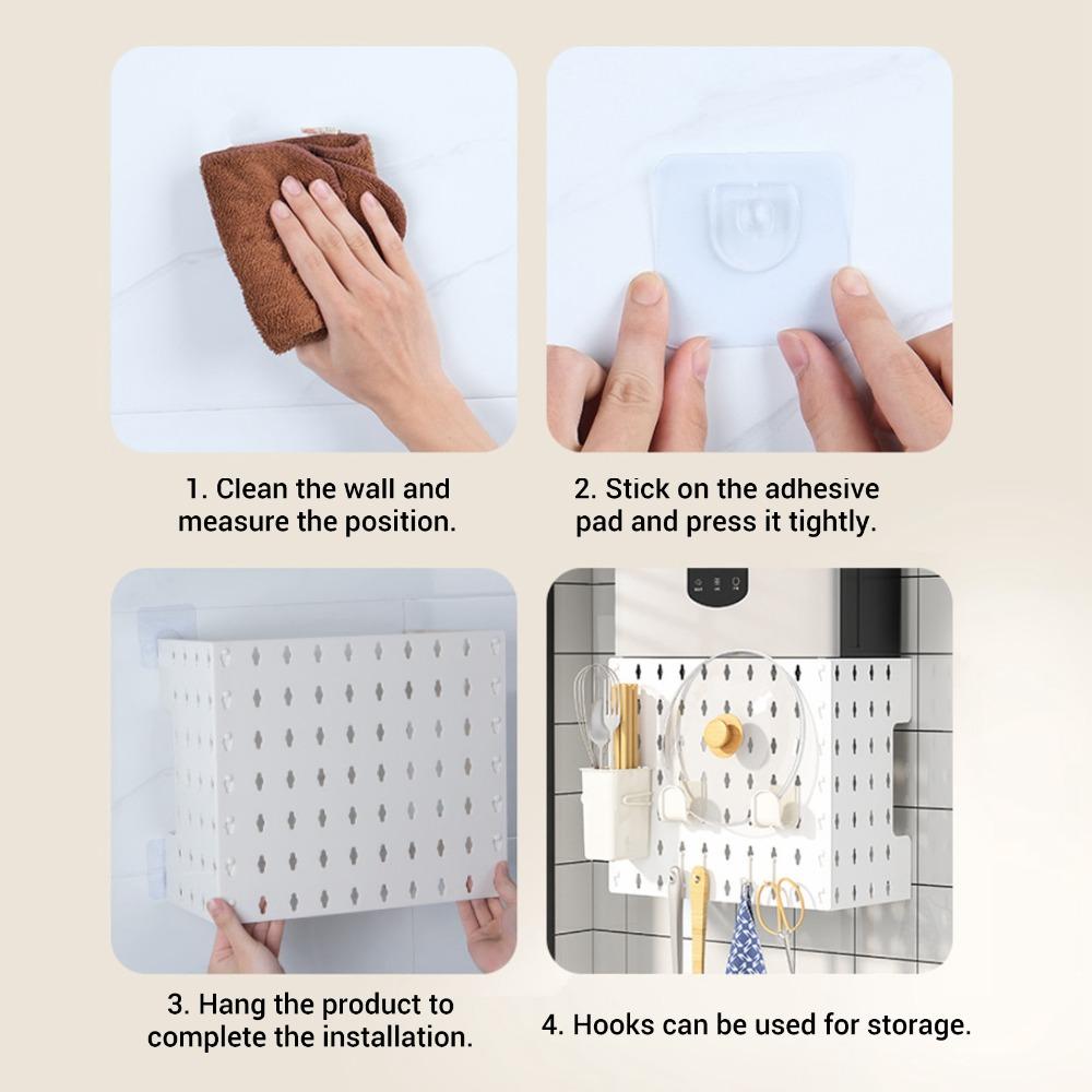 Decorative Hole Plate Pegboard Display Rack ABS Gas Water Heater Cover Wall Display