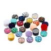 50Pcs/Lot 8mm Mix Colors Natural Ore Style Cabochons Convex Flat Back Resin Half Round Cabochons For DIY Jewelry Making Supplies
