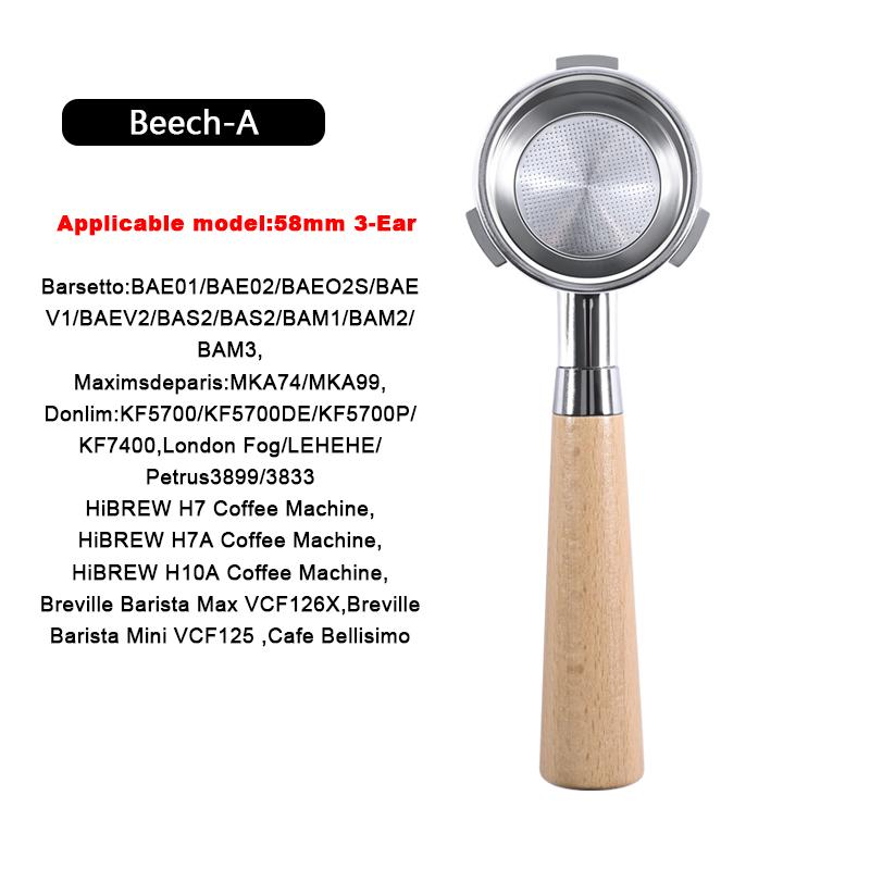 

58мм 3-вушковий Для Hibrew h7 h7a h10a Еспресо Бездонний Портафільтр Breville Barista Max/Mini/Signature Кошик для заварювання Інструменти бариста