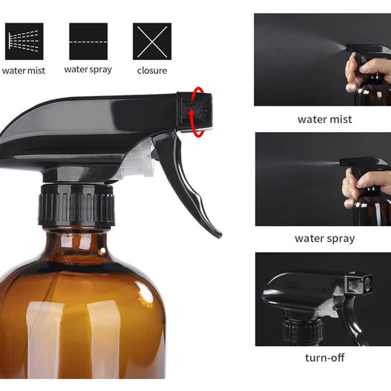 300/500ML Refillable Empty Glass Plastic Spray Bottle High Pressure Moisturizer Container for Water Can Hair StylistHairdressing