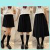 College Style Pleated Skirt With Zipper For Casual Office And School Wear