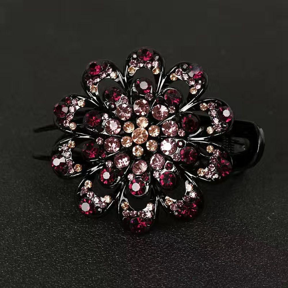 Headwear Korean Style Hairpin Female Hair Accessories Rhinestone Duckbill Clip Flower Hair Clip