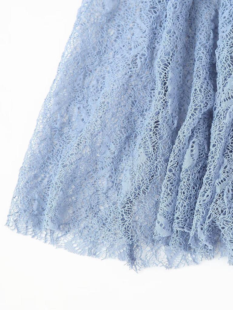 Damski Wiosenny 2025 Europejski i Amerykański Modny Koronkowy Zestaw Kamizelki i Półspódnicy