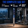 6pcs High Speed Steel Screw Thread Tap Blue Coated Machine Tap Bit Durable Metric Tap Set  For Metal