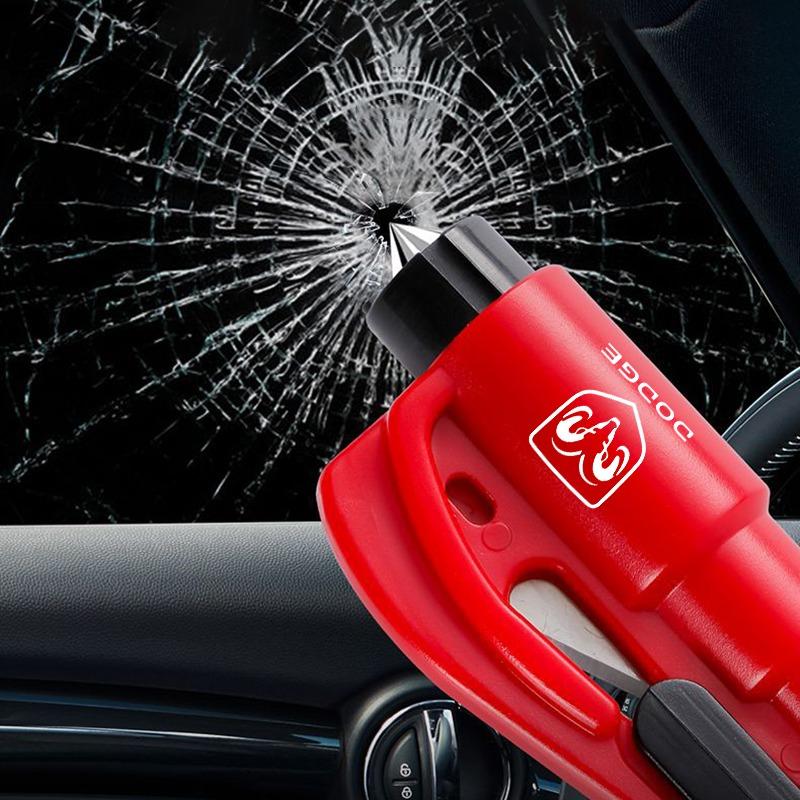 2-in-1 Car Tools Car Safety Hammer Window Breake Life Saving Seat Belt Cutter for Dodge Journey Dakota Durango Caliber Challenger Charger Ram 1500