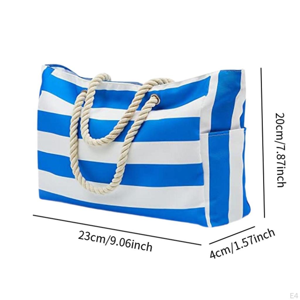 Chic Beach Tote Purse with Secure Closure for Ladies