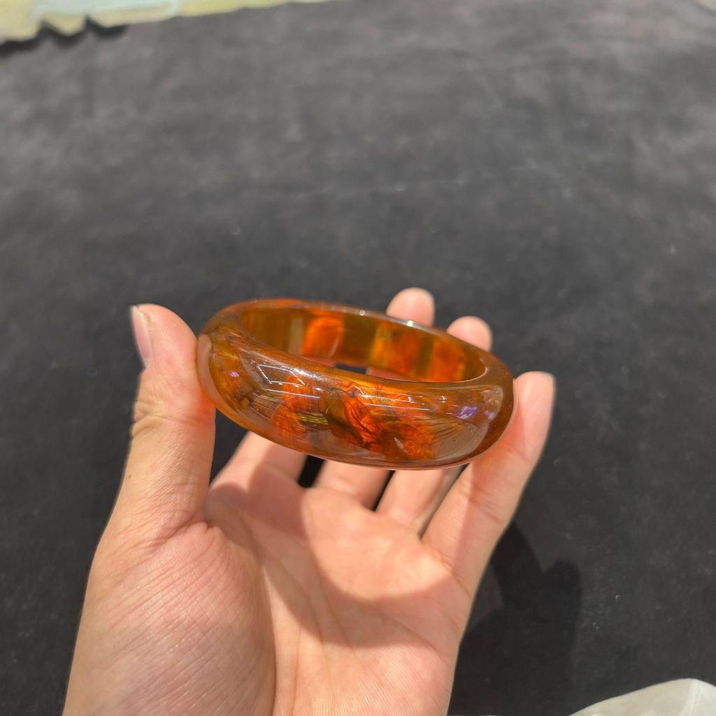 Two-Tone Coffee & Amber Yellow Minimalist Retro Bracelet