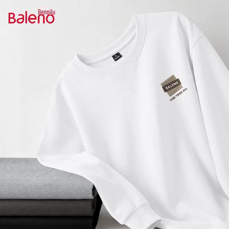 Baleno Men's Combed Cotton Long-Sleeve T-Shirt
