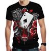 Summer Men's T-Shirt New Cool Poker Graphic T Shirts Casual Fashion Originality Card Pattern Tees 3D Printed Short Sleeve Tops
