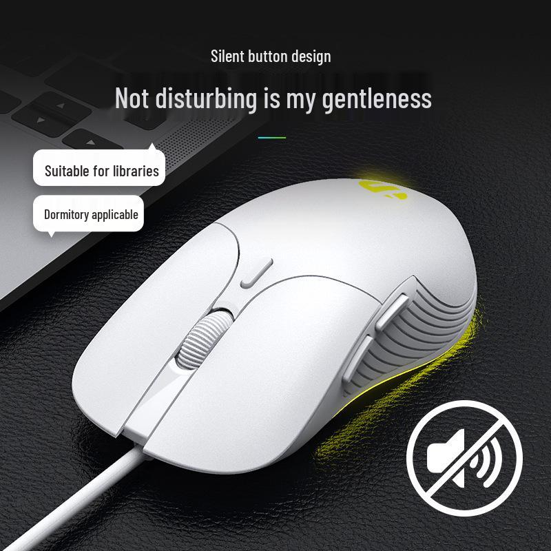 INPHIC B1 Silent Gaming Mouse, Wired, 6 Programmable Buttons, 8800 DPI, Luminous Design, Free Shipping