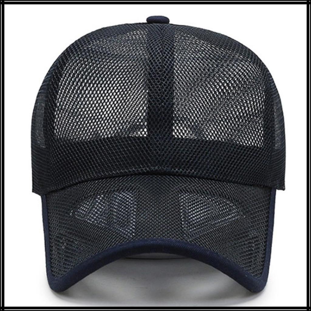 Hat Cap Mesh Breathable Outdoor Sports Sun Protection Spring Summer Men Women CZA483 [White Fang] (Navy)