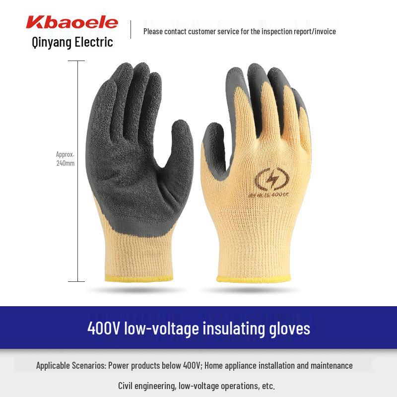 High Voltage Electrician Insulating Gloves 380V-35kV Anti-Electric Rubber