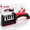 Knife Sharpener with 4 Sharpening Scissors Detachable Ergonomic for Coarse To Fine Home Knife Scissors Easy Chinese Knife Knife Sharpener Stages,