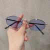 Sexy Metal Frame Small Oval Sunglasses Women Men Vintage Luxury Gold Black Designer Eyewear Fashion Sun Glasses