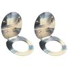 Day and Night - Day and Night Toilet Seats with Lid 2 Units MDF Beach Design