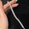 European and American style heart-shaped Roman diamond crystal bracelet for women, new summer light luxury niche high-end jewelry