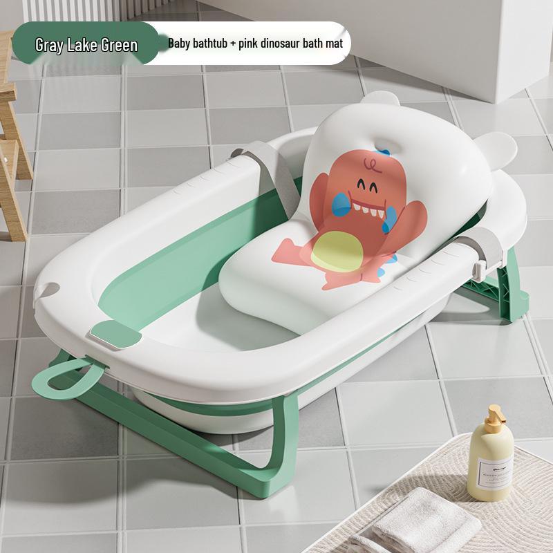 Foldable Baby Bathtub - Large, Sit or Lie for Kids, Newborn Bath Essentials for Home Use