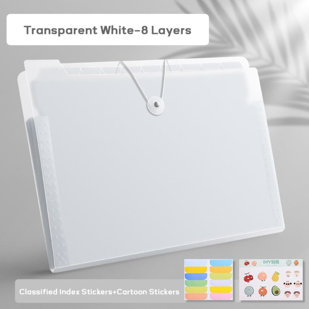 Test Paper Storage Organ Bag 4/8/12 Pockets File Organizer Portable A4 File Folder Student