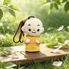 Cute Buddhist Monk Plush Keychain Cartoon Little Monk Stuffed Animal Pendant Zen Figure Key