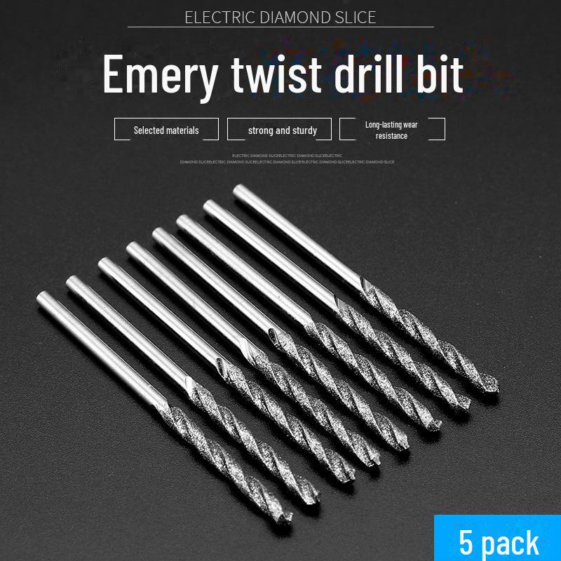 Diamond Twist Drill Bit for Jade, Beeswax, Crystal, and Glass. Electric Grinder Included.