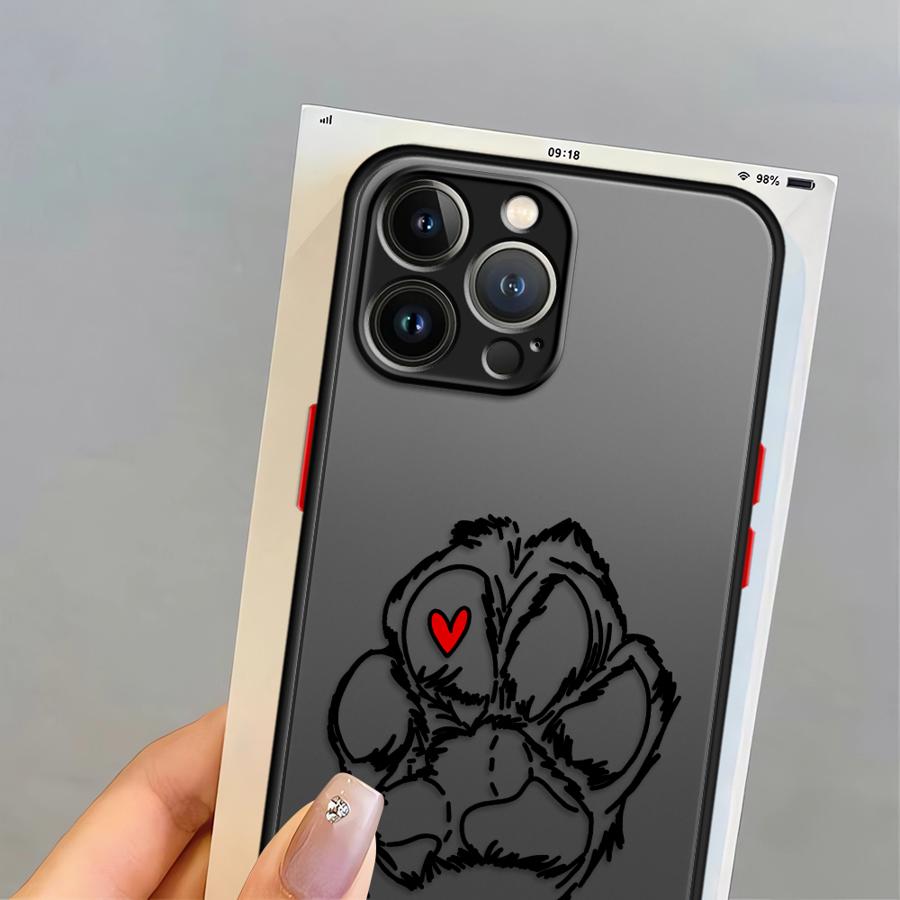 Case for iPhone 17 Pro Max 11 Air XS XR 14 12 16 Plus 7 8 SE 15 13 Mini Funda Back Phone Cover Cute Pet Paw Prints