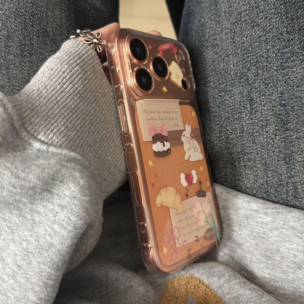 ins Rabbit Collage for Apple 16/17Pro mobile phone case IP15 side love 14/13 transparent 12 soft 11