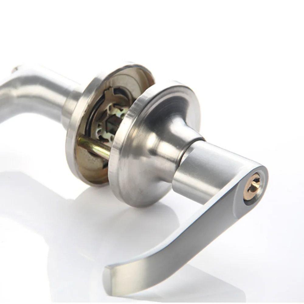1Set Durable Three-Pole Spherical Knob Lock Aluminum Alloy 25-45mm Door Handle Lock with 3 Keys Entry Sliding Keyed Locks