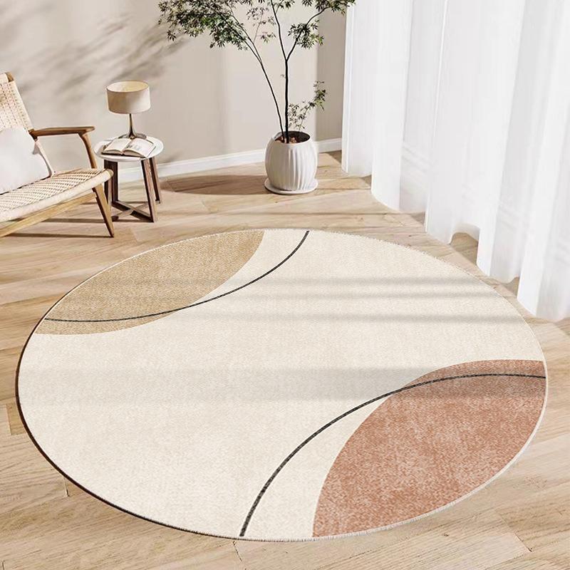 Light Luxury Abstract Circular Carpet Carpet Image Floor Mat Circular Mats Living Room Bedroom Home Pet Mat Home Decoration