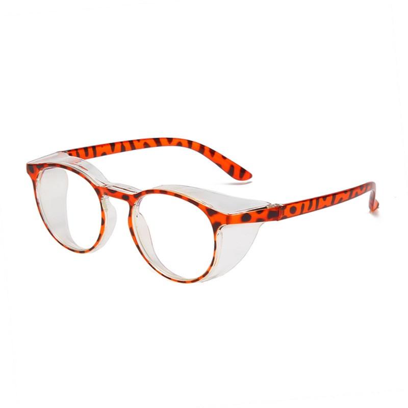 

Vintage Round Blue Light Blocking Eyeglasses Windproof And Dustproof Pc Frame Transparent Lenses Suitable For Men And Women оранжевый