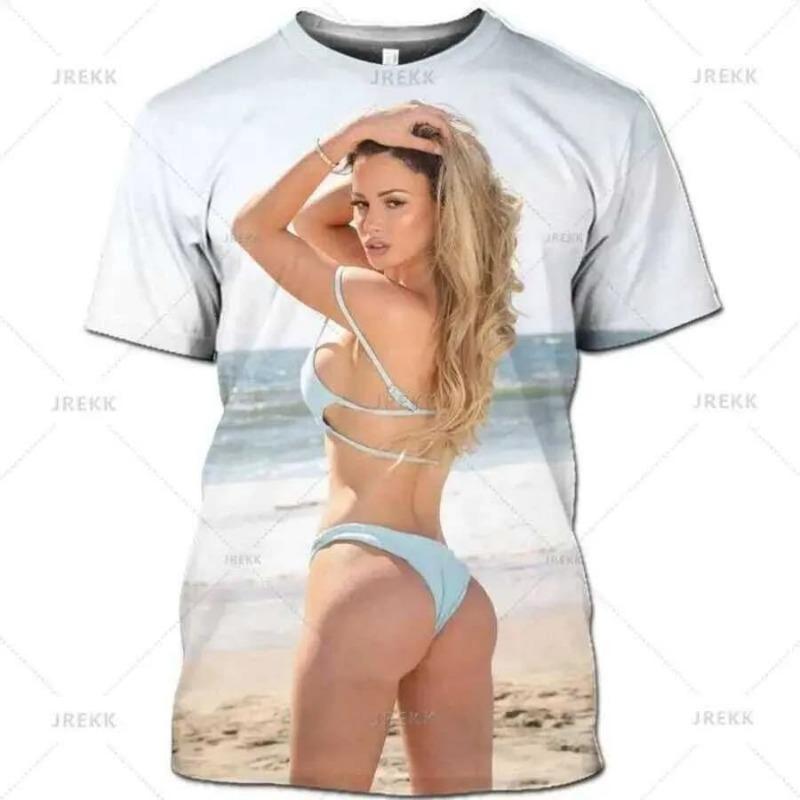 Herren Mode 3D Gedrucktes Herren T-Shirt Rundhals Kurzarm Trendige Streetwear