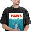 Koszulka Paws Funny Parody Koszulka Letnia Szczęki Film Street Style Koszulki T-Shirt Dla Mężczyzn Kobiet Krótki Rękaw Top